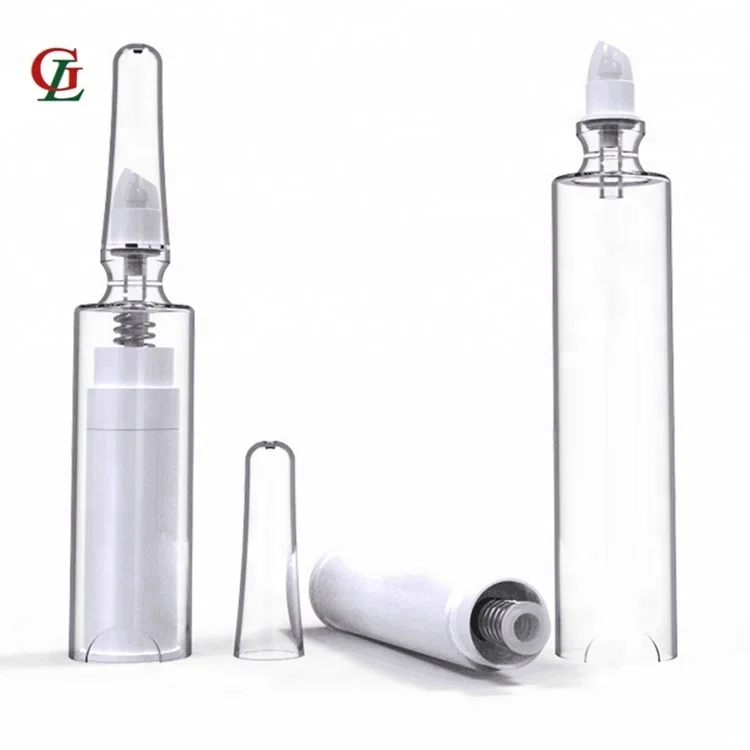 5ml Eye Cream Plastic Airless Syringe Bottle syringe shaped airless bottle for eye cream injection bottle Prefilled Syringe tube