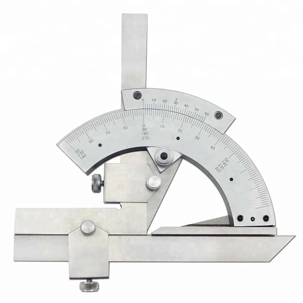 Universal Bevel Protractor 0-320 Degree Angle  Adjustable Vernier Protractor