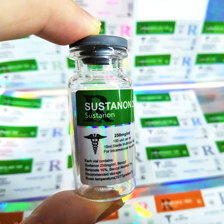 ZPT10-3 Pre-printed small test order accept sust 250 glass vial custom self adhesive bottle sticker 10ml vial label stickers