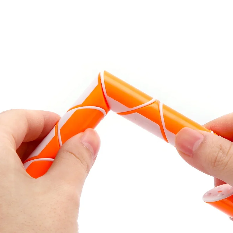 24 pcs 43x1.7x1.7cm kids DIY irregular toy puzzle snake ruler magic puzzle