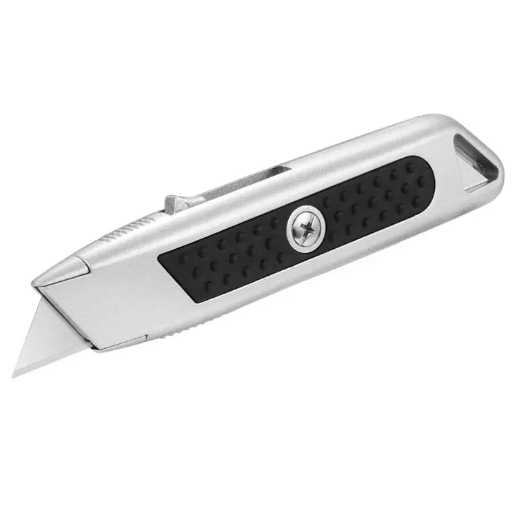TPR rubber Zinc alloy  metal auto retract safety knife