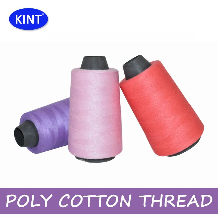 100% polyester spun 60/2 cotton overlocking sewing thread