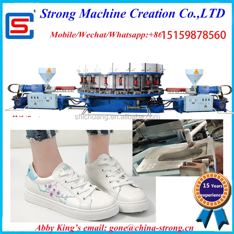 PVC DIP Making leisure shoe soles casual shoes injection Moulding Machine