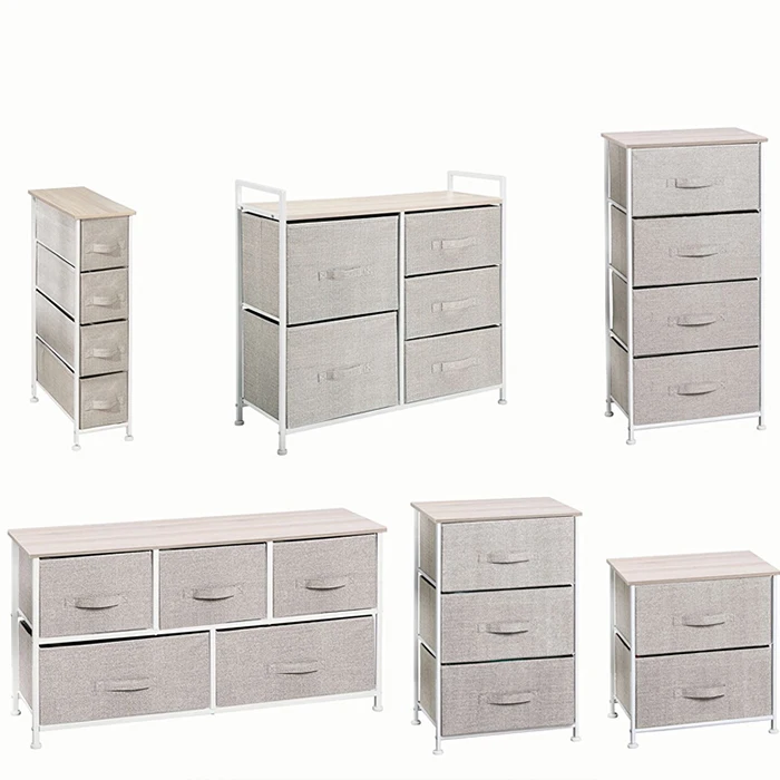 folding removable 4 drawers non woven storage rolling cart organizer