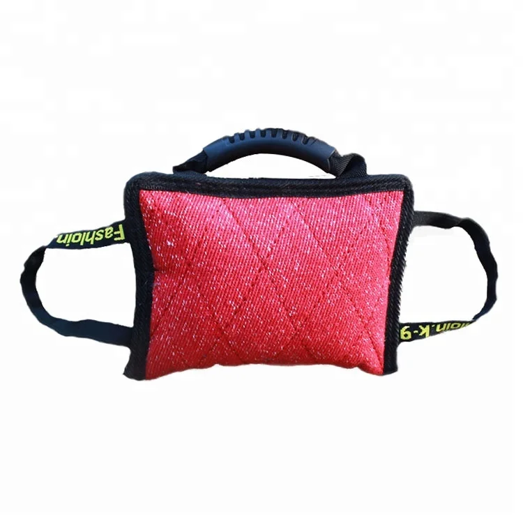 
3 handle jute bite tug strong dog training bite pillow 