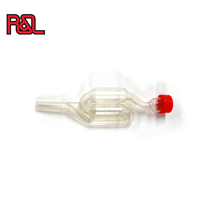 Air Locker with red cap S-Shape Double Bubble Airlock for Wine Making and Beer Making Homebrew
