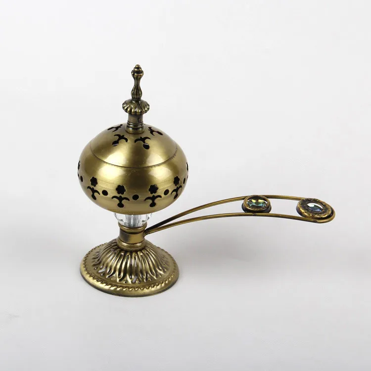 wholesale gift box packing crystal arabic smoked electric incense burner with handle