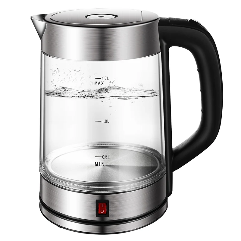 Home Appliances 1.7L Keep warm Electric Kettle Double Wall Glass Tea maker  Electric Tea Kettle