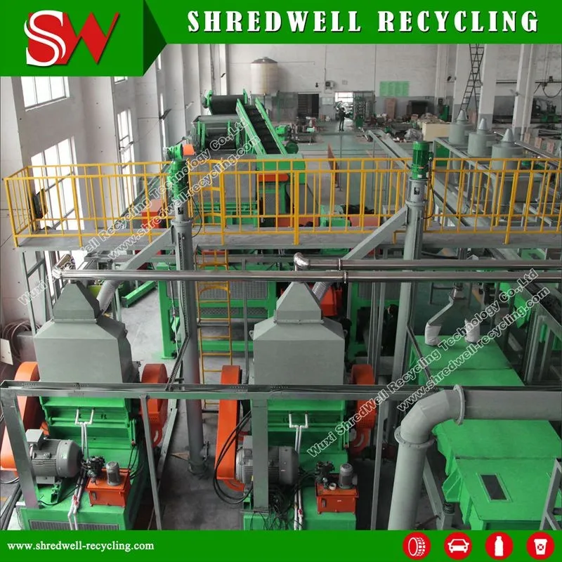 Shredwell Manufacturing New Type Tire Recycling Plant to Shred Different Scrap Tires