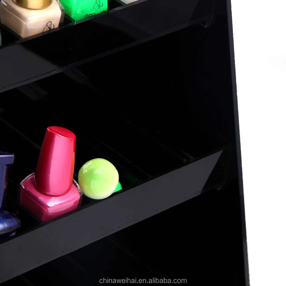 4Tiers Countop Black Acrylic Nail Polish Rack