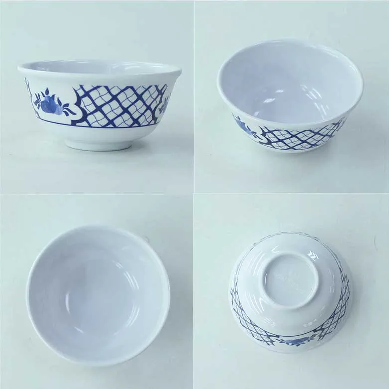 22 pcs multi shape China blue-white super ware tableware set melamine dinner sets