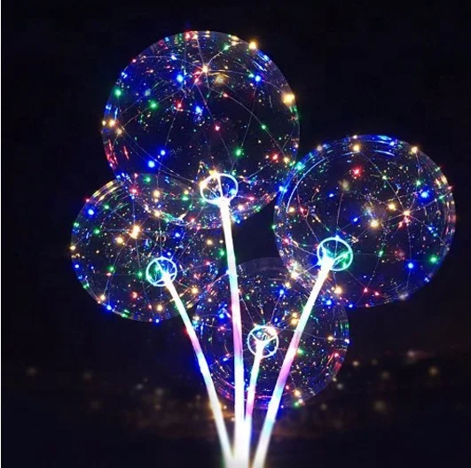 Led BoBo Balloons Flashing lights 18inches Air Balloons For Party Decoration