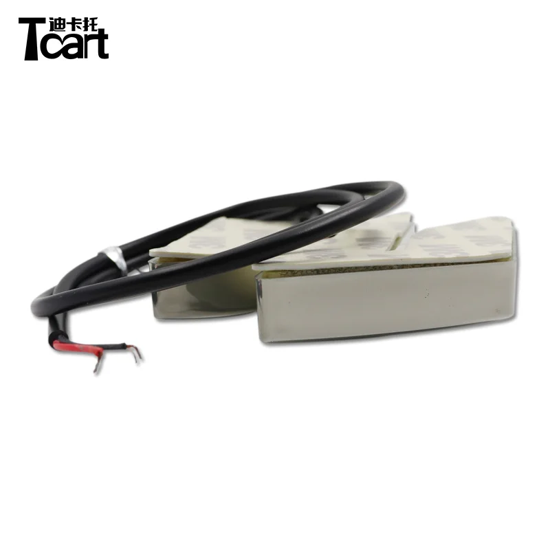 Tcart 4D Type White Blue Red Color 8.05cm*7.98cm Plastic Chrome Custom Car Emblem Badge Logo