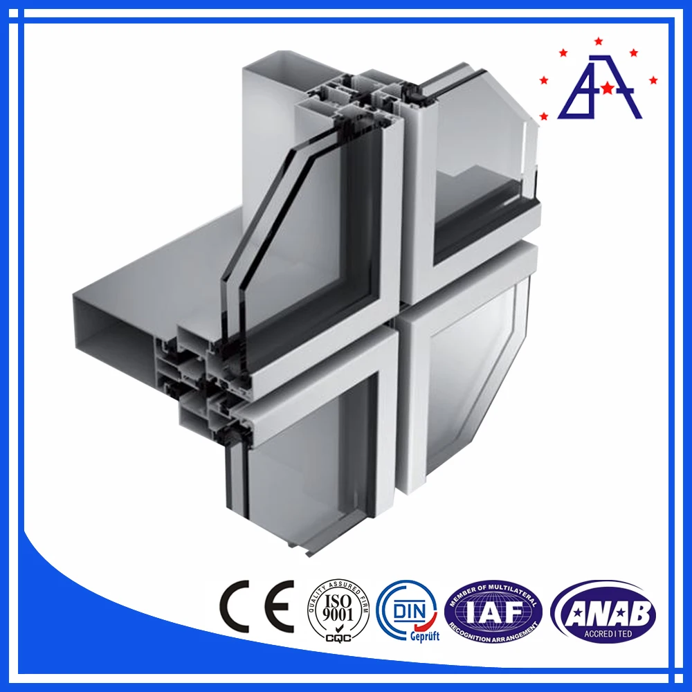 Aluminum Curtain Wall Aluminum Extrusion Curtain Wall Profile
