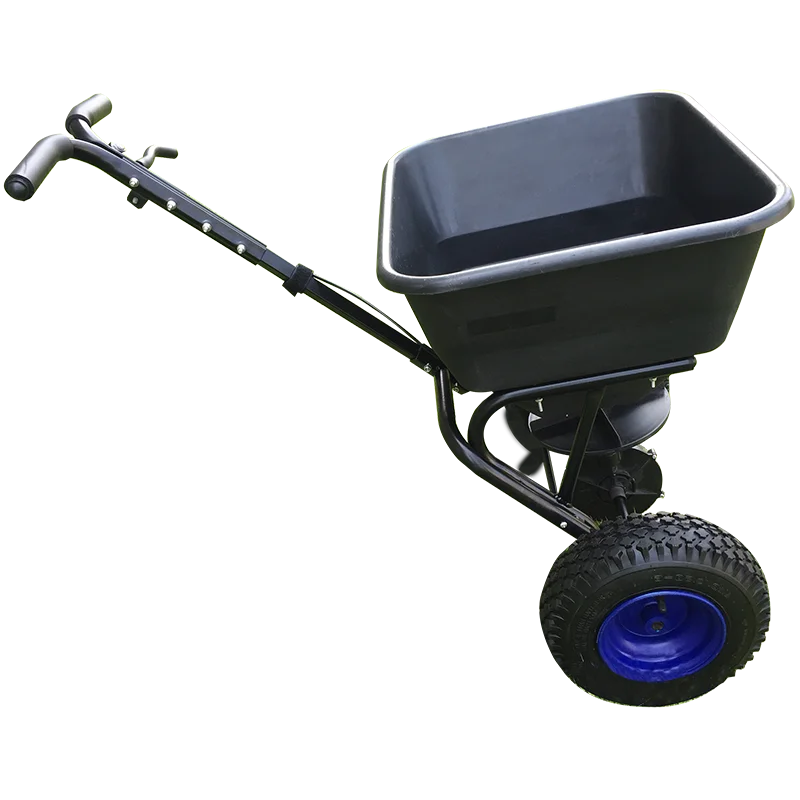
Two-wheeled walk behind fertilizer salt spreader 