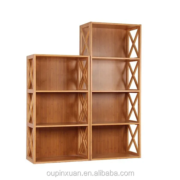 New design movable bamboo bookcase /mobile bookcase