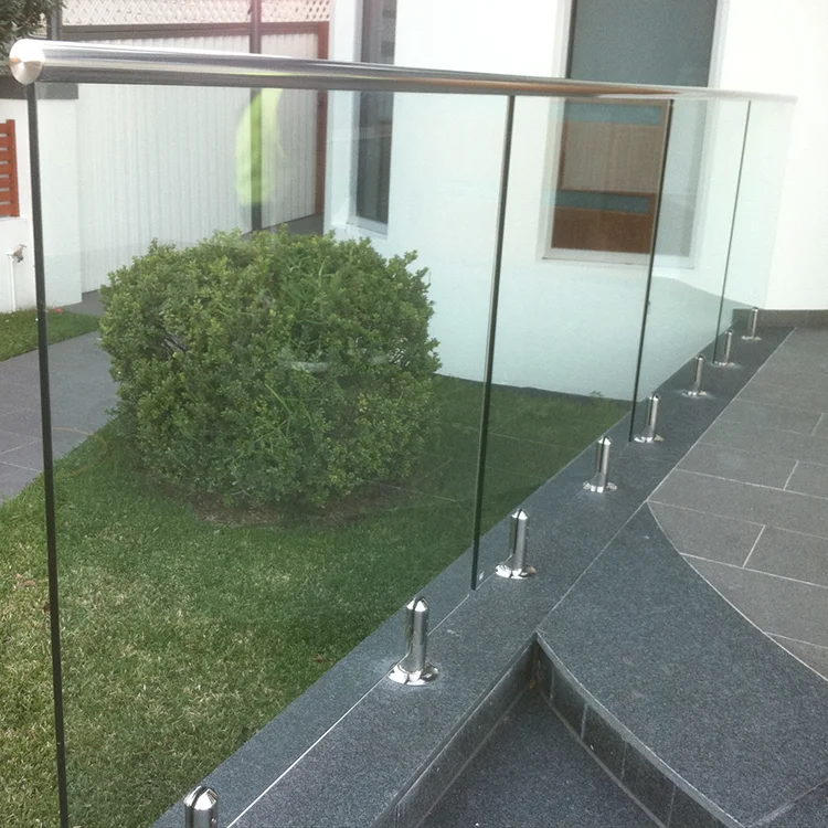 modern design stainless steel floor mounted handrail staircase for balcony veranda banister