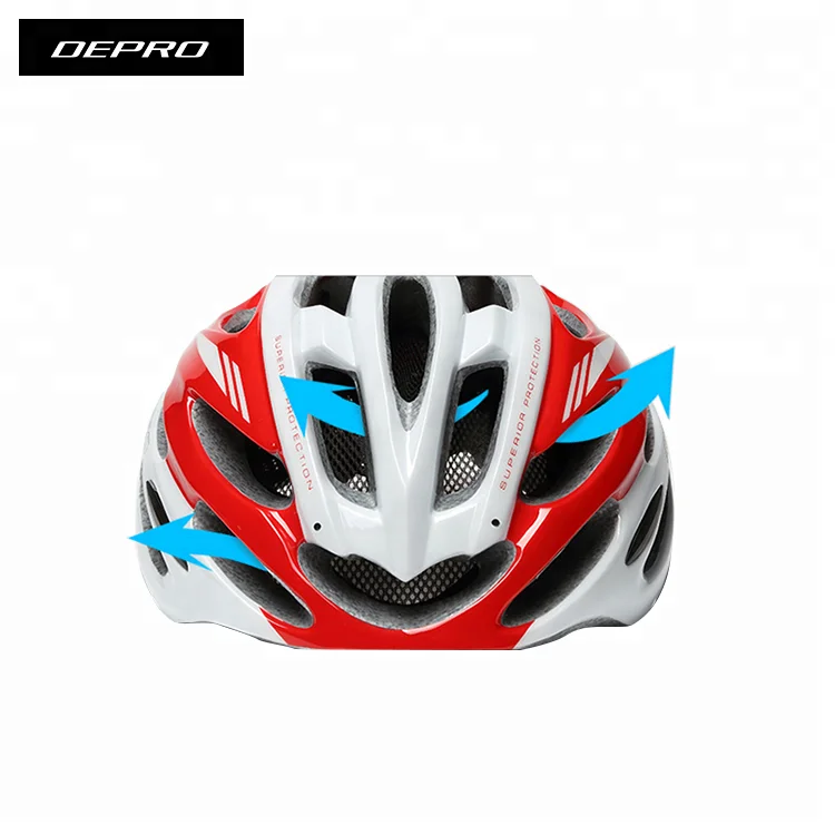 Hot Selling red custom made road bike helmet with ensure the safety of the head