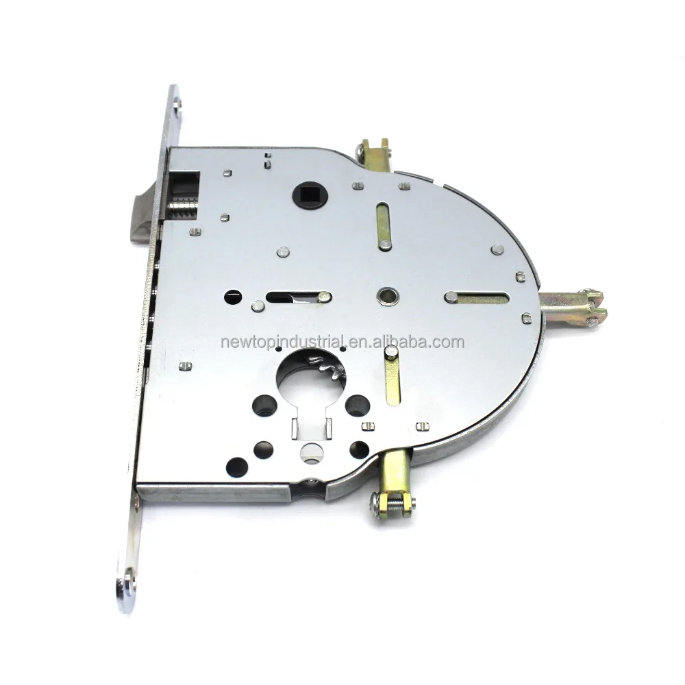 Israel market door lock body with 4 round iron bolt chrome plated