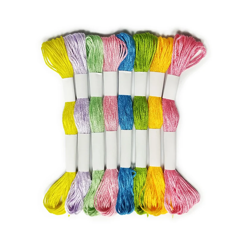 
china 8m hand embroidery cross stitch thread cotton-polyester mix 