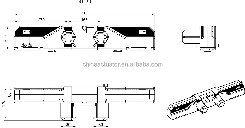 good quality linear actuator kit waterproof push rod linear actuator JS35J dual motor double motor