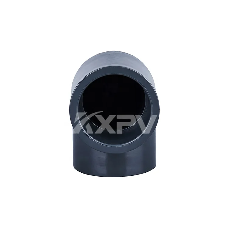 Custom Long Radius Industrial PN16 Plastic Pipe Fittings Round UPVC 3d 90 Degree Elbow