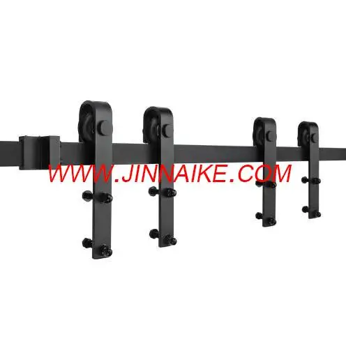 
A set of barn door hardware kits with two sliding door rollers 