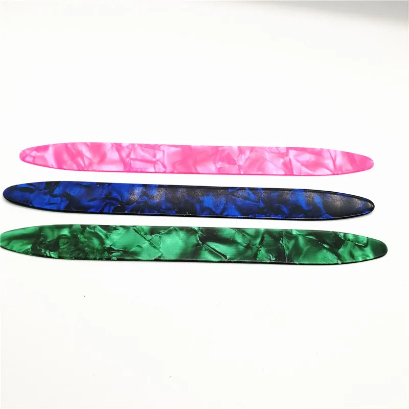 Cheap Unique mezraab mizrap long and thin Oud Feather Guitar Pick Navy green camouflage color picks 0.46mm/0.71mm/0.96mm