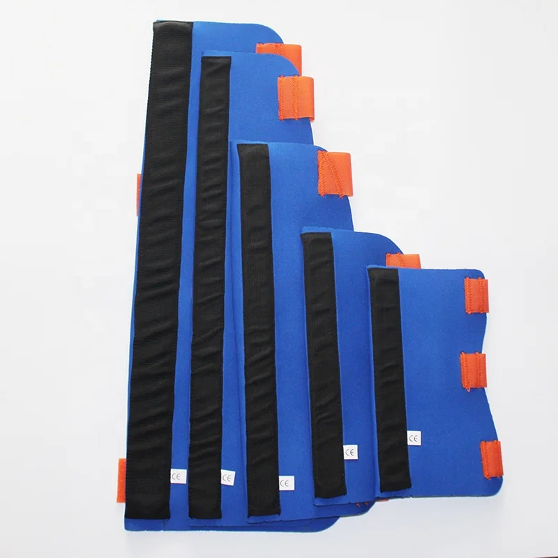 AZ medical fracture radiolucent flexible moldable  aluminum layers blue splint kit to rescue limbs simple curve