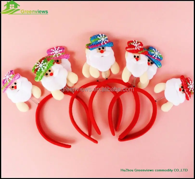
Colorful Christmas Hair bands Fashion Festival decorative girls Headbands christmas hair band hoop girl 