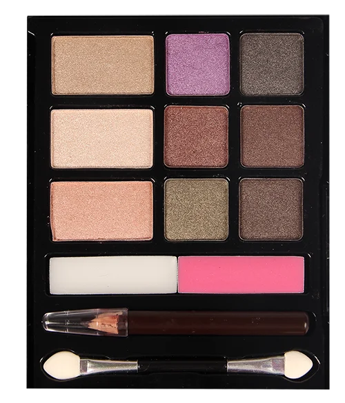 
Private Label Factory Supply Wholesale 10 Color Eyeshadow Highlight Blusher Eyeliner pencil Cosmetic Makeup Mixing Combo Palette 