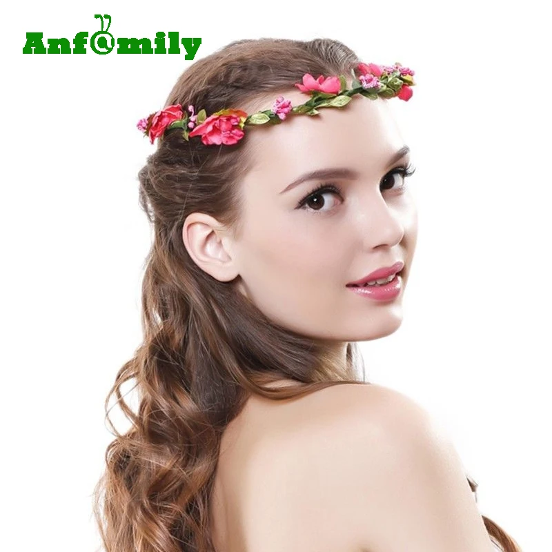 Flower Crown Floral Headband Hair Garland Bridal Head Decoration Wedding