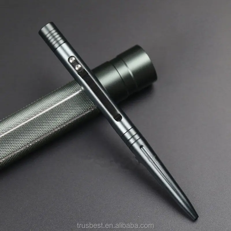 High Grade Self Defense Tactical Pen With Led Light Bolt Switch For Outdoor Self-Defense Emergency Use