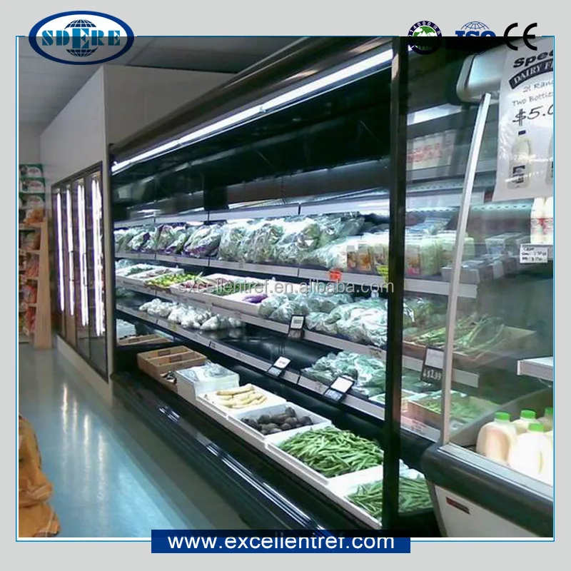 commercial vegetable refrigerator/fruit chiller used in supermarket