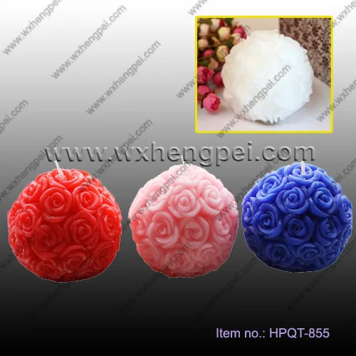 Romance wedding gift candles rose ball candle / Rose Ball Shaped Candles