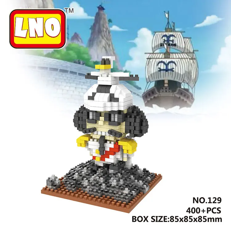 LNO educational plastic brick lot toys mini block one Anime piece toys for boys