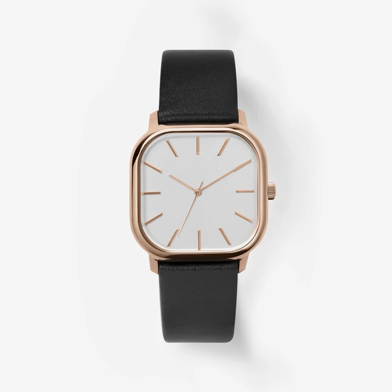 316L Stainless Steel Watch Minimalist Watches Square 3ATM Water Resistant Quartz Watch