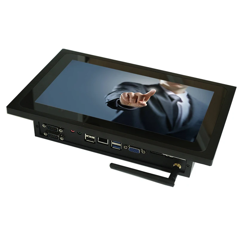 Передняя панель IP65 водонепроницаемый 10.1 дюймов сенсорный экран промышленный панельный ПК с 2 * USB2.0 USB3.0 RS232