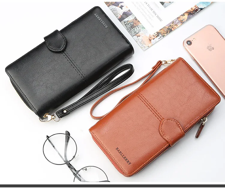 China Manufacture Wholesale Forever New Colors Frosted Leather Hand Purse For Woman Button Wallet