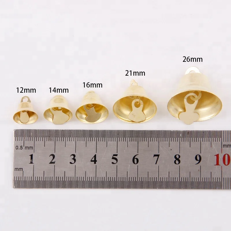 Wholesale Christmas decorative hanging gold metal brass jingle bells