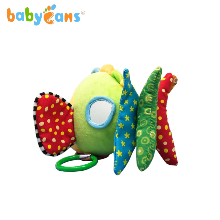 Babyfans hanging stuffed plush baby toys fish guangzhou toy free samples available