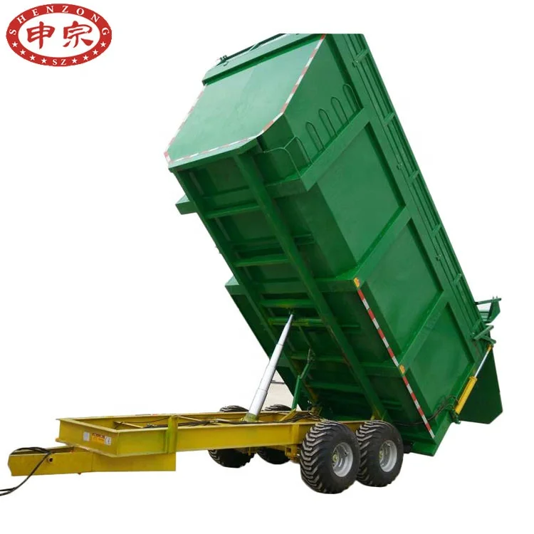 Китай, тандемный прицеп, мусорный самосвал, трактор