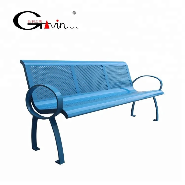 6 feet long weather resistant powder coated steel modern outdoor patio benches seats metal picnic table bench
