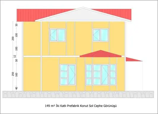 Филиппинское здание, легкая стальная конструкция, вилла с двумя рассказами