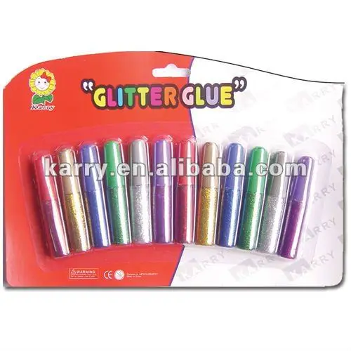 5 color 10MLStationery Non-toxic  Glitter Glue set  children handwork glue