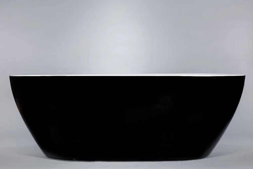 Black Free Standing Acrylic Bathtub with factory Price