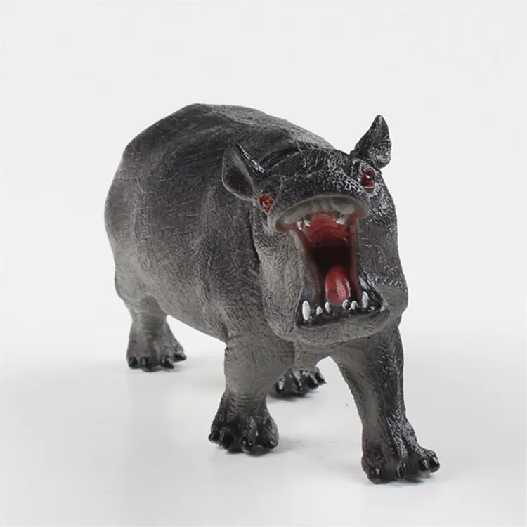 Wholesale Pvc High Simulated Hippo Toys High Quality Exquisite Plastic Small Hippo Animal Figurines Model For Decorative