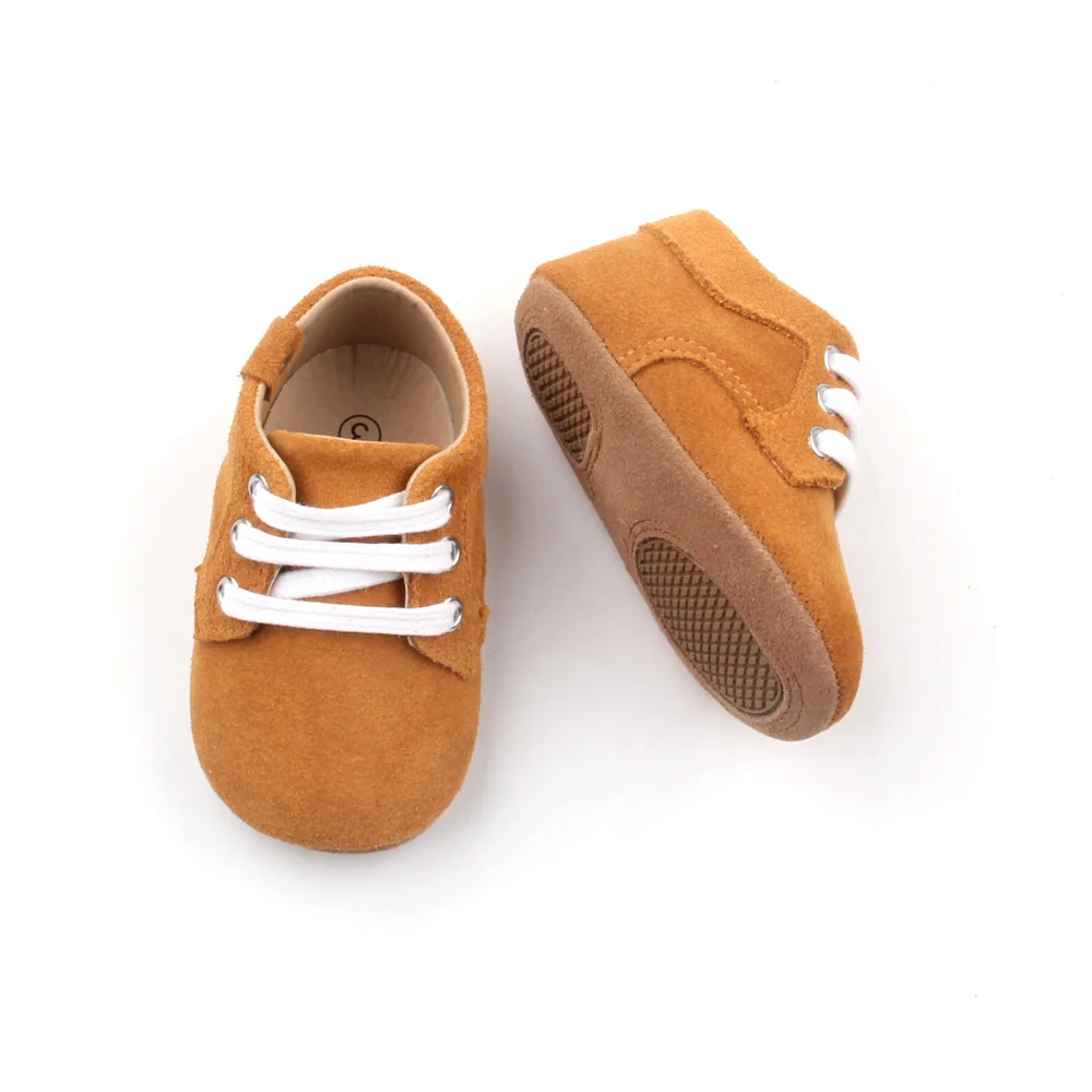 2018 Wholesale Factory Simple Suede Leather Shoes Non-Slip Sole Baby Boys Shoes
