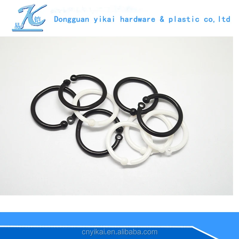 best seller plastic rounded ring,15mm plastic rings with opening gate