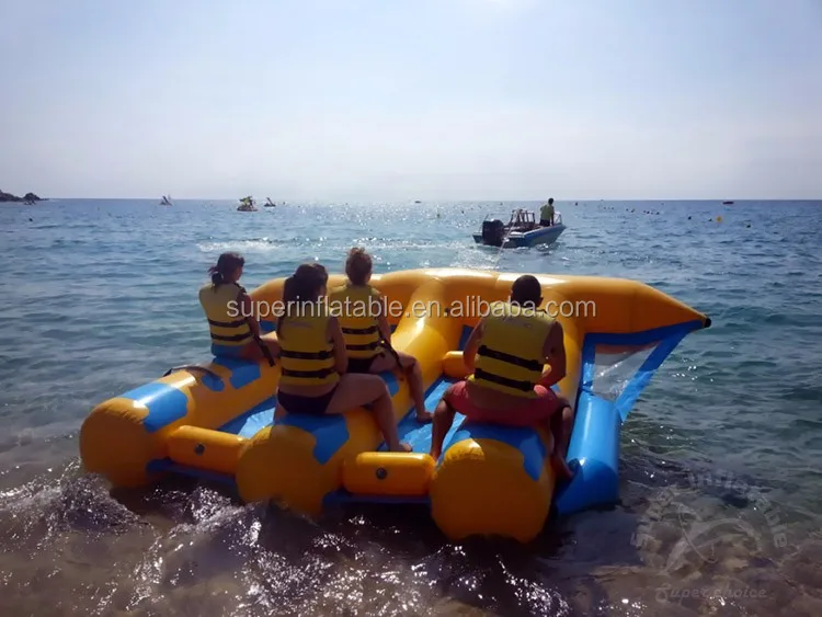 Inflatable flying fish water towable tubes/ inflatable water sled fly fish/ banana boat water sport game